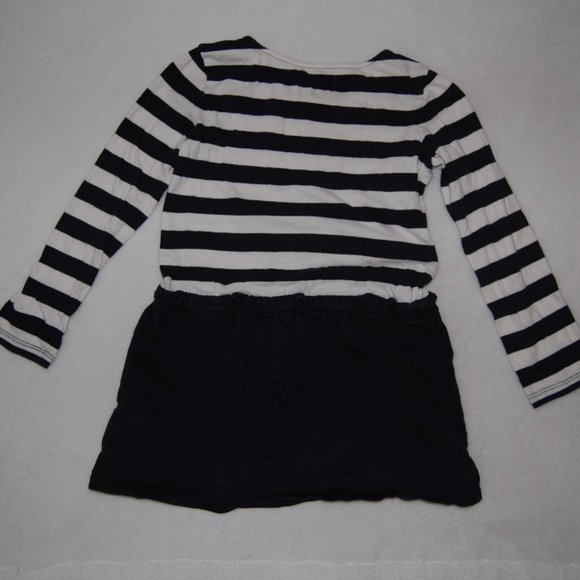 GAP Girls Size M (8) Navy-White Striped Cotton Dress, Long Sleeve - Picture 7 of 7